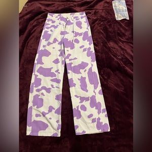 Cow print pants